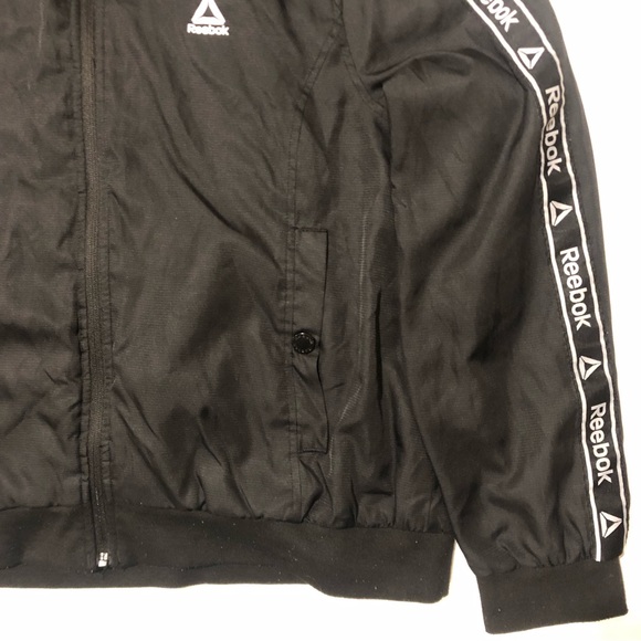 Reebok Full Zip Fall Jacket Womens Size XL Black and White - Picture 4 of 10